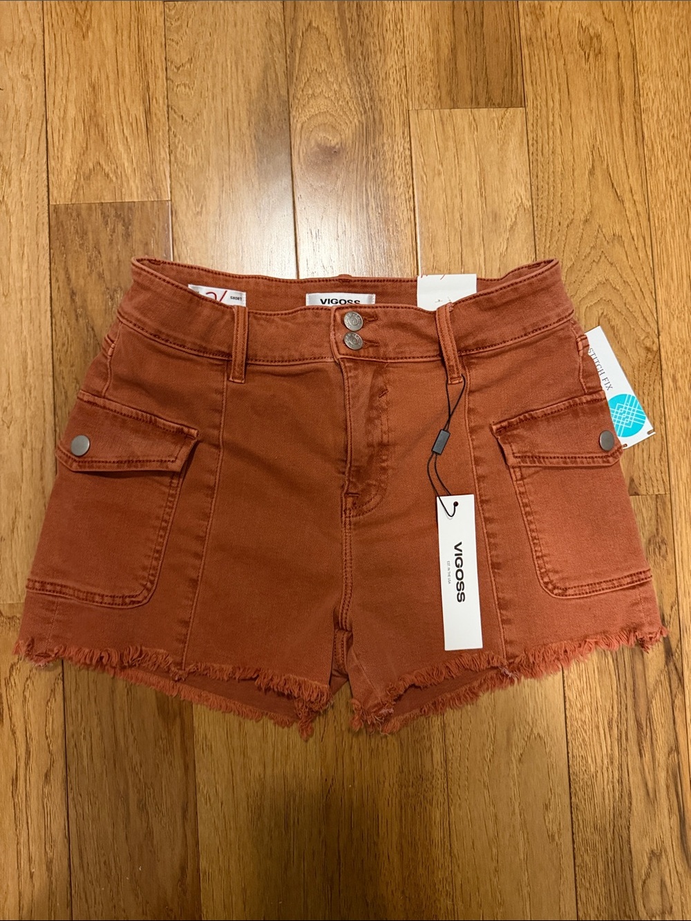 Vigoss rust colored shorts size 8 NWT